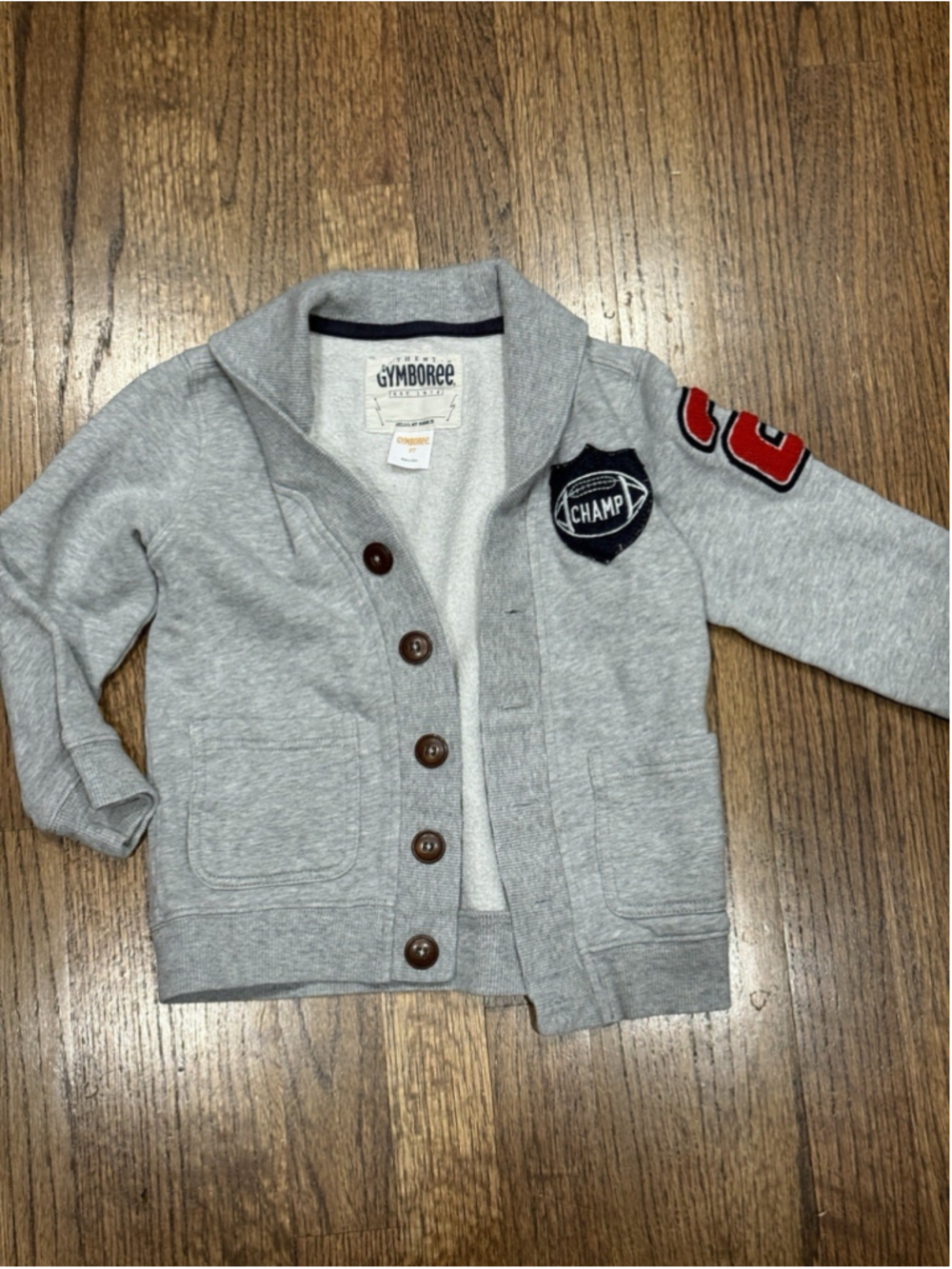 Gymboree Boys 3T Varsity Football Fleece Cardigan